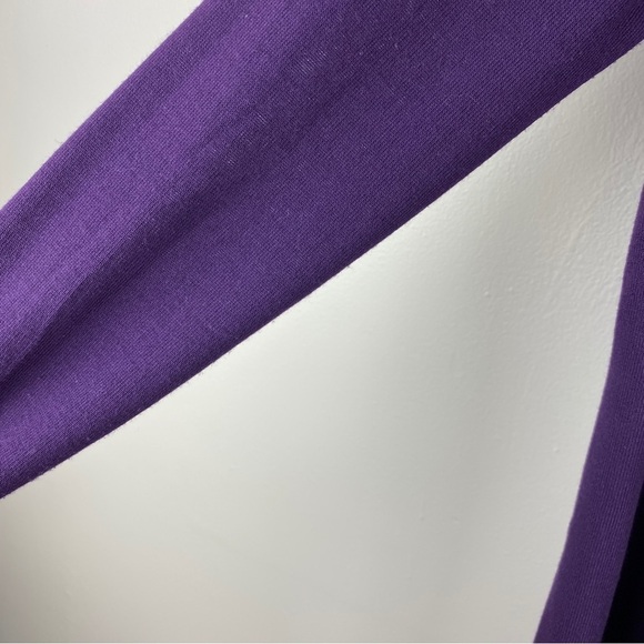 Amanda Green Faux Leather Purple Open Front Cardigan Small - Picture 9 of 12